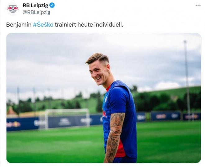 萊比錫官方發(fā)布塞斯科訓(xùn)練照，無視轉(zhuǎn)會(huì)傳聞。