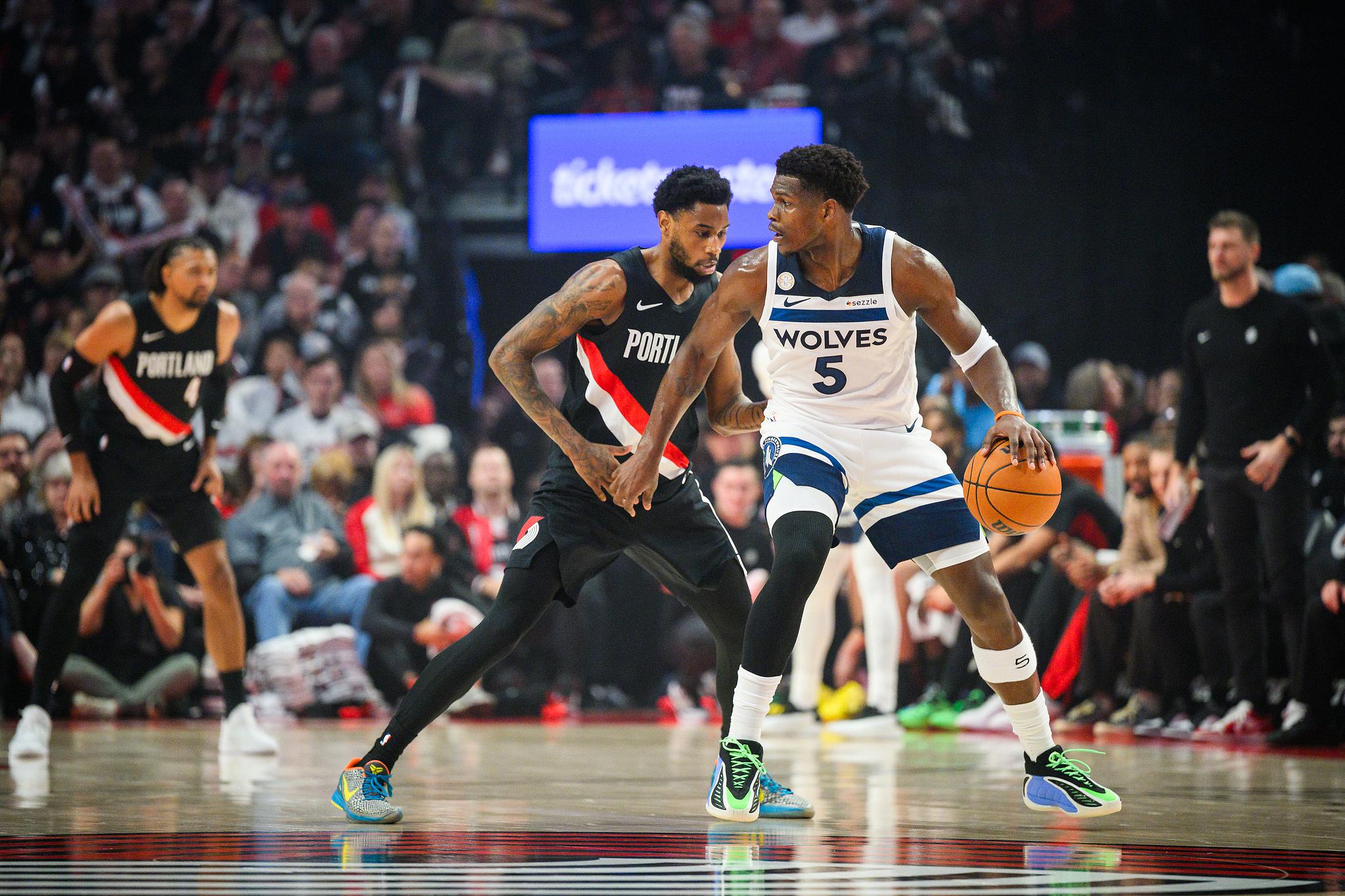 開拓者隊(duì)被森林狼隊(duì)逆轉(zhuǎn) 楊漢森登場(chǎng)5分鐘得到2分1籃板 華子拿下41分