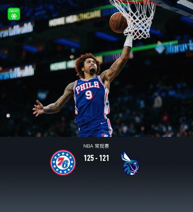 76人125-121逆轉(zhuǎn)黃蜂 格萊姆斯三分得手 馬克西28+6+9