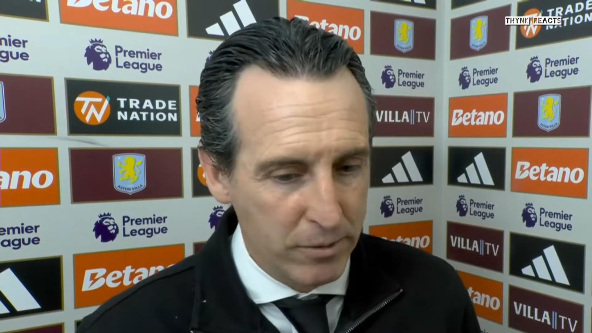 埃梅里：擊敗曼城對于我們重拾信心至關(guān)重要；卡什的射門很漂亮