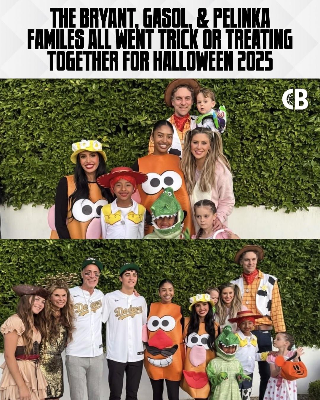 溫暖的加索爾夫婦與科比·布萊恩特的遺孀瓦妮莎和他們的孩子一起度過了萬圣節(jié)